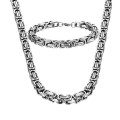 Yudan Custom Wholesale Stainless Steel Byzantine Chain Necklace